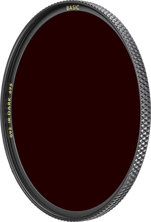 Immagine prodotto B+W 092 Filtro infrarosso, rosso scuro 695, senza rivestimento/Basic 77 mm (Filtro a trasmittanza infrarossa, 77 mm)