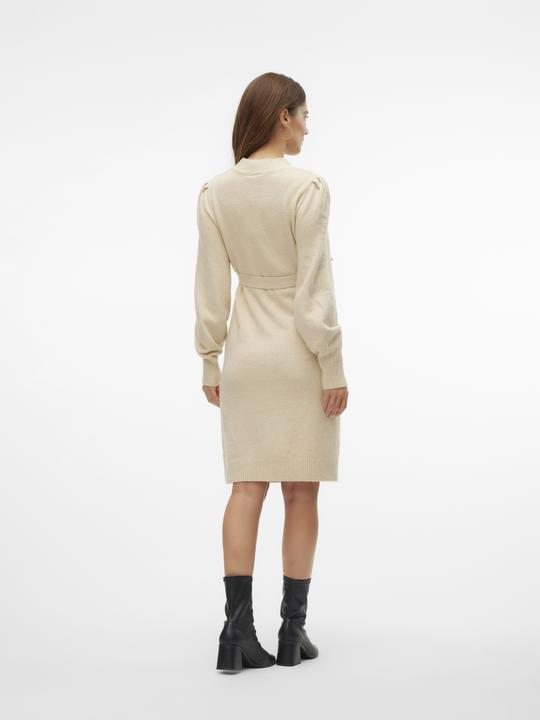 Immagine prodotto Mamalicious Vestibilità regolare Dolcevita Polsini a coste Maniche a palloncino Abito corto Abito in maglia (XL)