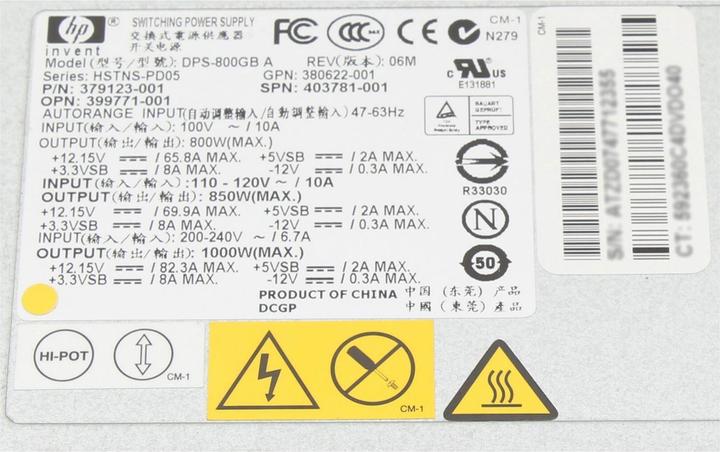 Immagine prodotto HP 403781-001 (1000 W)