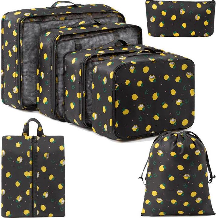 Produktbild Only-Bags.Store 7-tlg. Travel Organizer Set, multifunktionale Nylon-Aufbewahrungstaschen mit atmungsaktivem Mesh