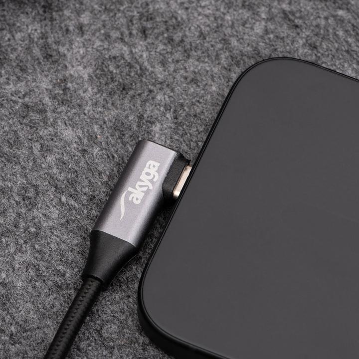 Actual product image Akyga USB cable USB-C® plug, Apple Lightning plug 1 m black AK-USB-56 (1 m, USB 2.0)