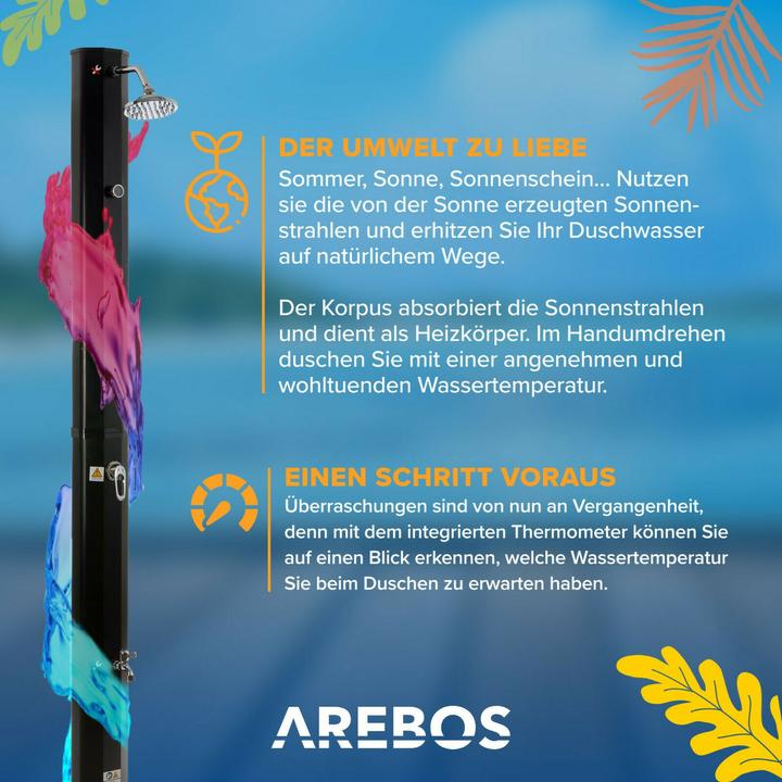 Actual product image Arebos Solar Shower