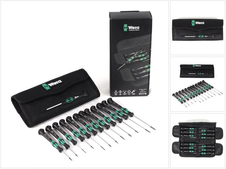 Produktbild Wera Kraftform Micro 12 Universal 1 (Schlitzschrauben, Innensechskant, Torx (TX), Phillipps-Kreuzschlitz (PH))