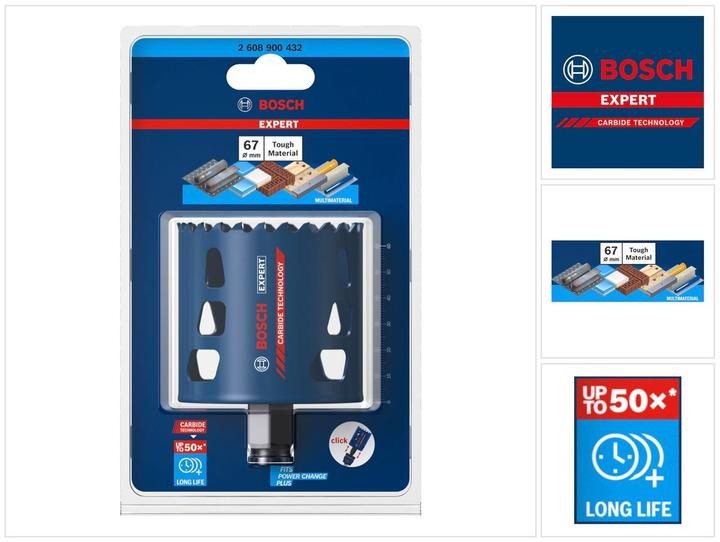 Immagine prodotto Bosch Professional Zubehör Sega a tazza EXPERT Tough Material, 67 x 60 mm (67 millimetri)