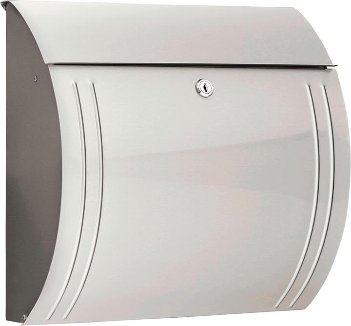 Produktbild Burg Wächter Briefkasten Modena 3857 Ni Höhe 335 mm Breite 360 mm Tiefe 127 mm Edelstahl DIN C4