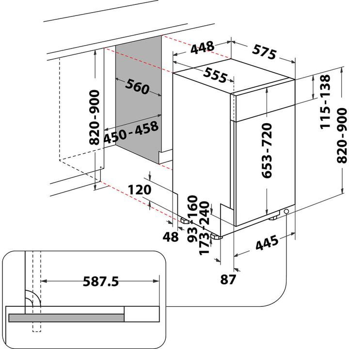 Actual product image Whirlpool WSBO 3O23 PF X