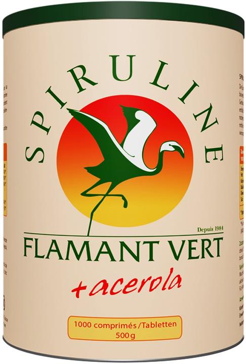 Spirulina Flamant Vert + Acerol Tabletten 500mg (1000 Stück, Tabletten, 150 g)