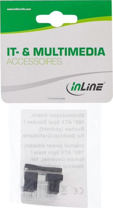 Produktbild InLine Grafikkarten Stromadapter intern, ATX 6pol Stecker / Buchse (gedreht)