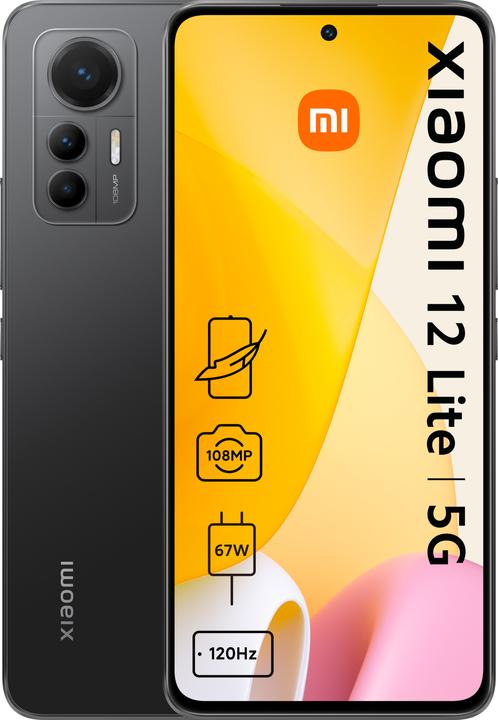 Produktbild Xiaomi 12 Lite (128 GB, Black, 6.55", Dual SIM, 108 Mpx, 5G)