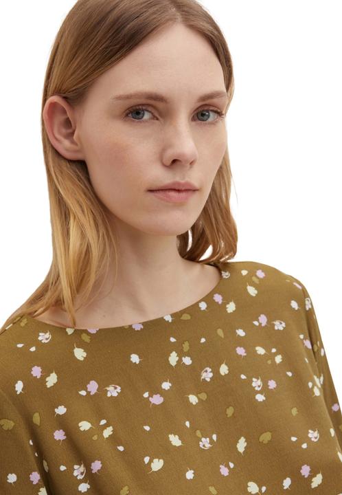 Actual product image Tom Tailor Bluse Gemusterte Sommerbluse mit U-Boot Ausschnitt (36)