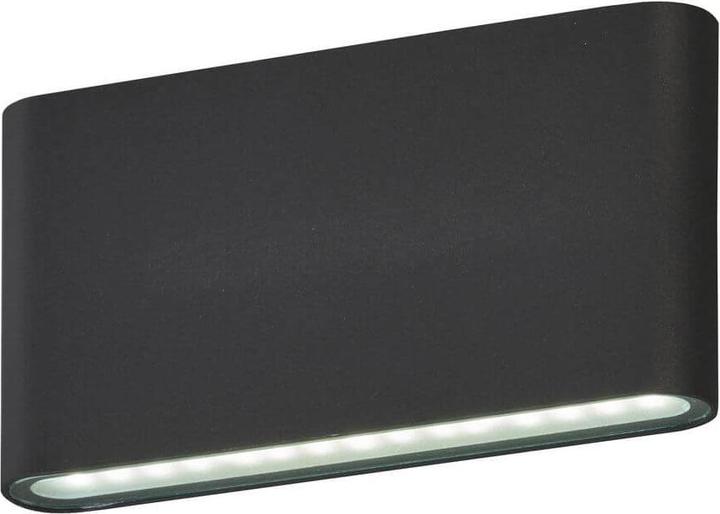Actual product image Fischer & Honsel Honsel Scone LED wall light 2-fold 10.4W warm white satinised glass sand black IP44 30557