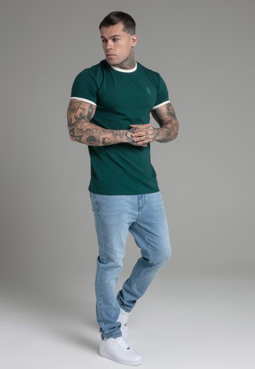 Immagine prodotto Siksilk Maglietta Ringer in verde (XL)