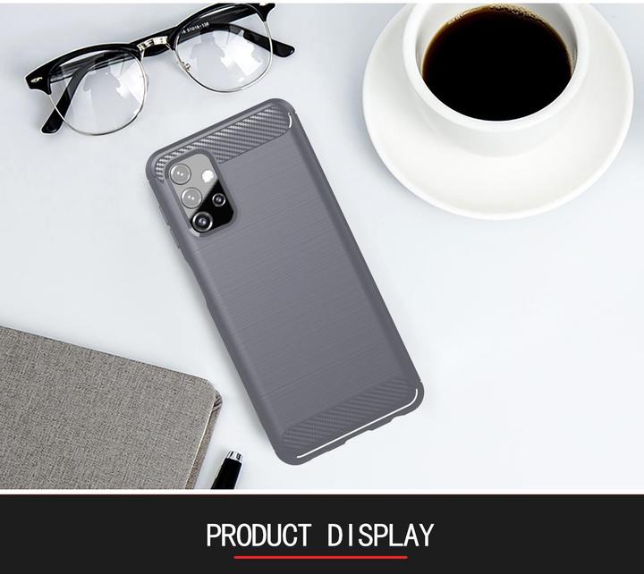 Actual product image Cadorabo TPU Ultra Slim carbon stainless steel Combi Cover (Samsung Galaxy A32 5G)