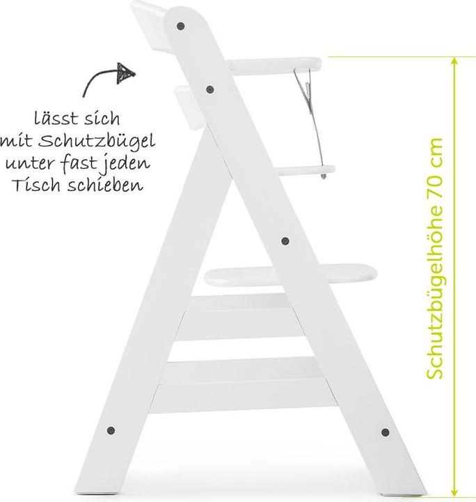 Actual product image Hauck Highchairs Alpha Plus White Newborn Set Deluxe - 4-piece highchair (Highchair)