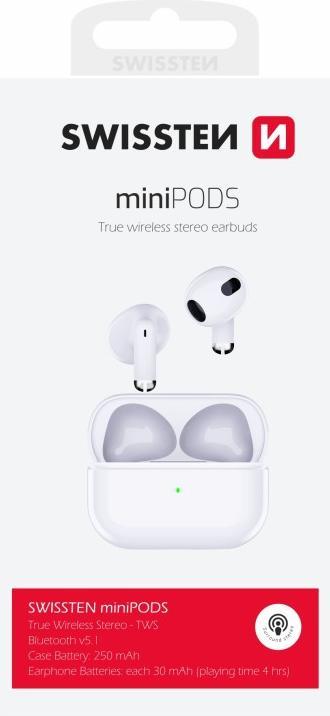 Actual product image Swissten Minipods (No noise cancelling, 4 h, Wireless)