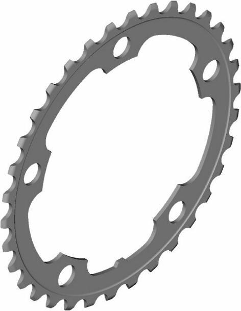 Actual product image Shimano Chainring CLARIS FC-2350 34 teeth black (34)