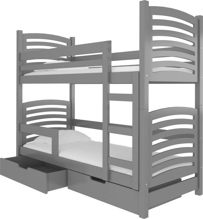 Actual product image ADRK Furniture Double bunk bed with OSUNA mattresses