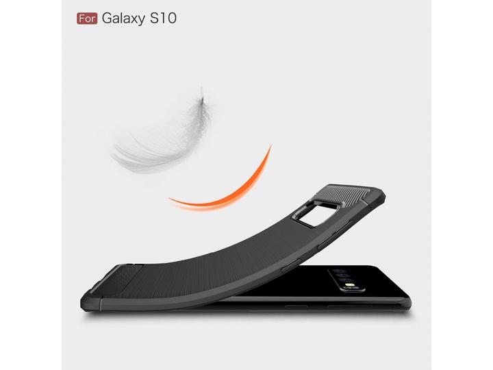Image du produit Screenguard Samsung Galaxy S10 Housse Carbon Brushed Soft TPU (Samsung Galaxy S10)