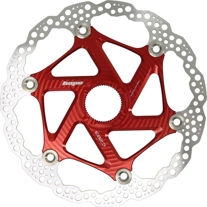 Immagine prodotto Hope Disco freno a disco flottante - Blocco centrale - rosso (203 mm)