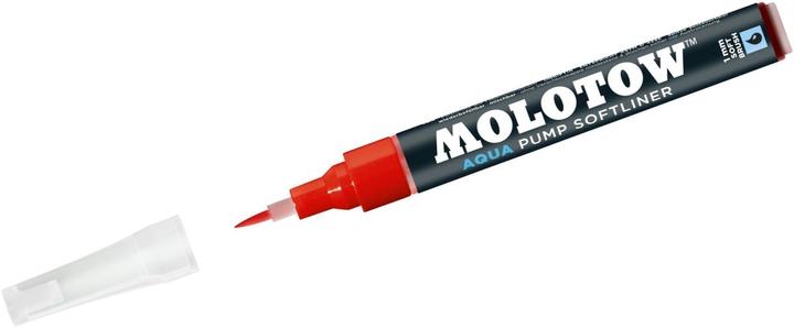 Produktbild Molotow Pinselmarker Pump Softliner Aqua 1mm zinnoberrot (zinnoberrot, 1 mm, 1 x)