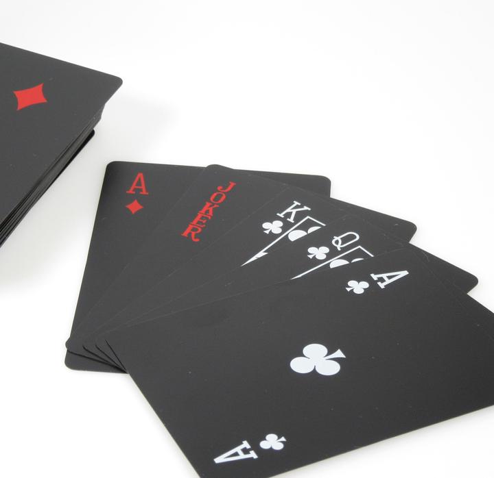 Actual product image PhoneLook Jeu de cartes poker Black Diamond Cartes étanches et résistantes en PVC Mat