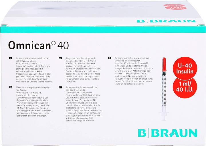 Actual product image B.Braun 40 Insulin U-40 1ml 0.3x12mm (Insulin injections)