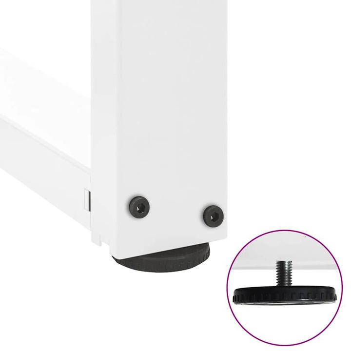 Immagine prodotto VidaXL Gambe per tavolino a T 2 pezzi Bianco 70x25x(42-43) cm Gamba del tavolo in acciaio