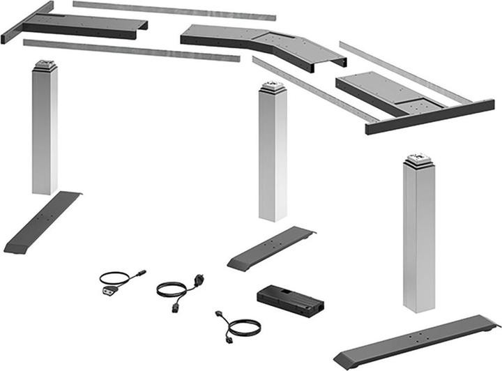 Produktbild Hettich LegaDrive Tischgestell-Set 135° Winkel silber graphit