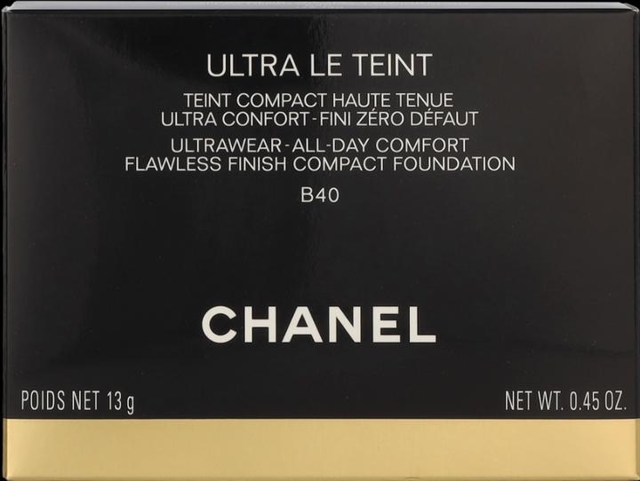 Actual product image Chanel Ultra Le Teint Flawless Finish Compact Foundation (B40 Beige)