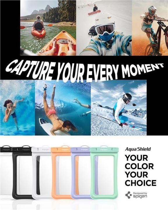 Actual product image Spigen Aqua Shield Waterproof Floating Case A610 2 Pack, white ACS06017 (Universal)