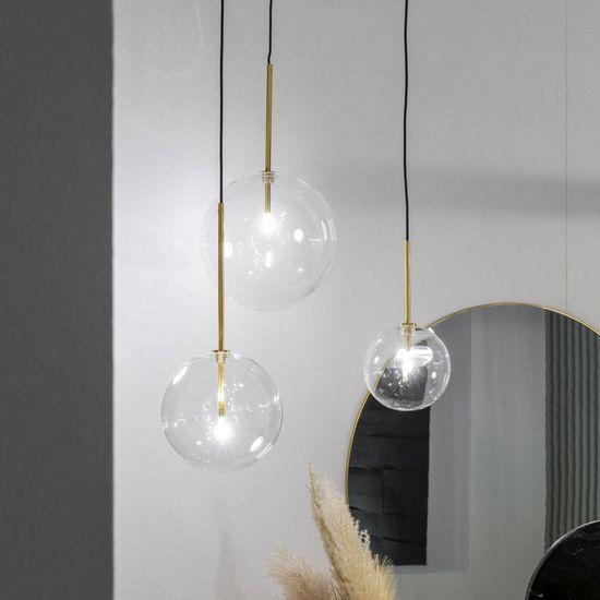 Immagine prodotto Ideal lux Lampada a sospensione EQUINOXE G4 ⌀150mm ottone bianco caldo 277370 (G4, 160 lm)