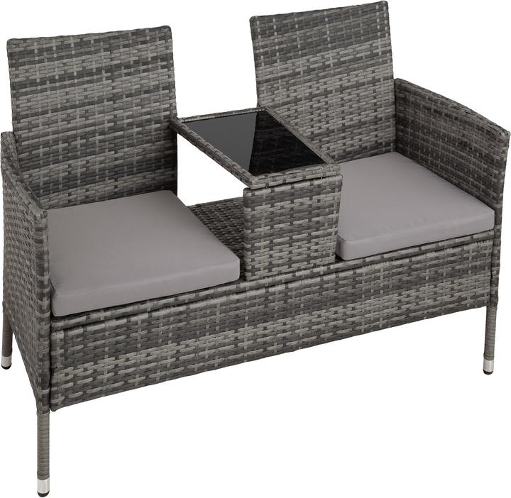 tectake Rattan Gartensitzbank