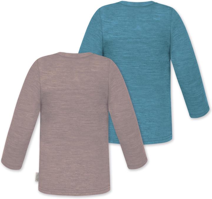 Actual product image Normani 2-pack baby merino longsleeve "Taupo" - 9473 (92)