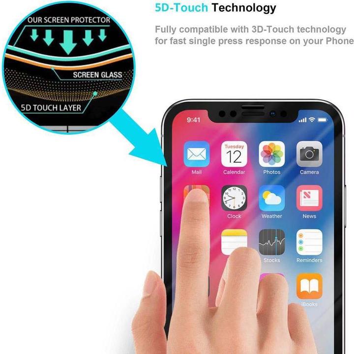 Immagine prodotto Cadorabo Copertura integrale temperata 5D (1 Pezzo/i, Apple iPhone X, Apple iPhone XS)