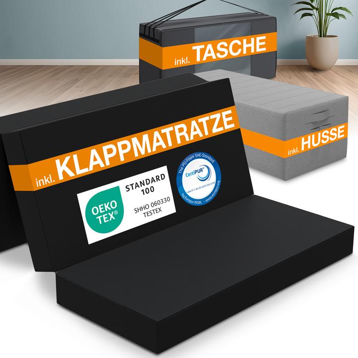 Image du produit Bestschlaf Matelas pliable avec housse et sac de transport (140 x 195 cm, Noyau de mousse)