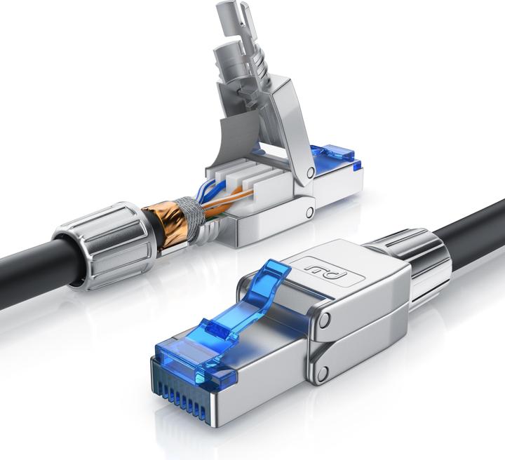 Produktbild Primewire LAN Kabel CAT.8, RJ-45, Netzwerkkabel CAT 8, Gigabit Ethernet 40 Gbit/s, S/FTP Pimf Patchkabel (S/FTP, CAT8.1, 0.25 m)