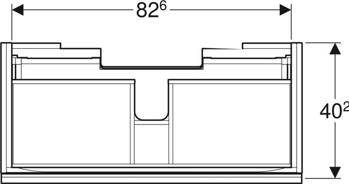 Actual product image Geberit Vanity unit Acanto 89 cm white high gloss without washbasin 500616012 (89 x 41.5 x 53.5 cm)