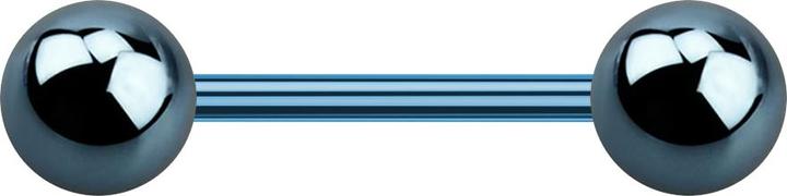 Star Piercing Micro Barbell hellblau mit zwei Kugeln (ohne Messing, Titan G23)