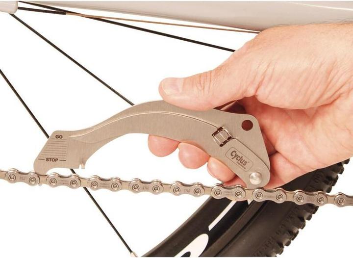 Actual product image Cyclus Tools Chain wear gauge with wear indicator