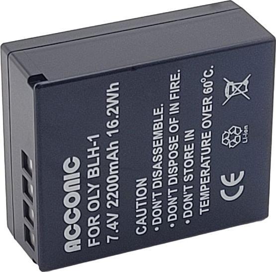 Actual product image Acconic Battery fully decoded f. Olympus BLH-1 OM-D EM-1 Mark 2 EM-1 Mark II BLH-1 E-M1X (Rechargeable battery)