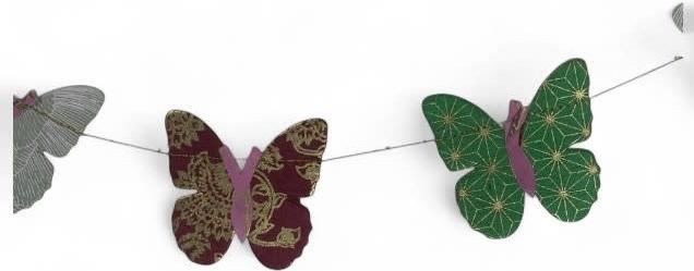 Produktbild sense&purpose Papier Girlande Happy Schmetterling klein