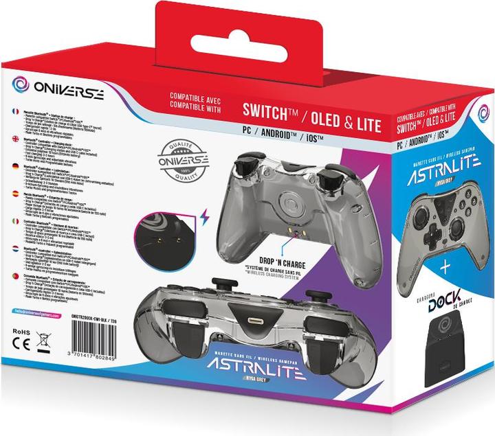 Image du produit Oniverse Nintendo Switch Astralite Controller Wireless Smoked Black incl. Charging Station (Android, iOS, Switch, PC, Switch Lite, Switch OLED)