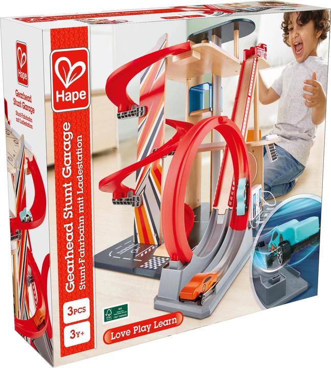 Actual product image Hape Stunt track with charging station