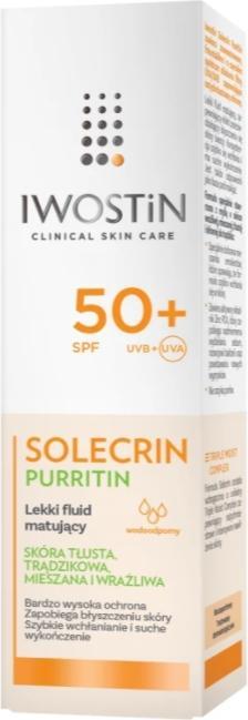 Produktbild Nenurodyta Iwostin Solecrin Purritin, Lecco liquid maturation, SPF 50 +, 40 ml (Sonnencreme, SPF 50, 40 ml)