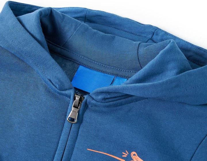 Image du produit VidaXL Sweat à capuche enfant bleu 128,Composition : 80% coton. 20 (128)