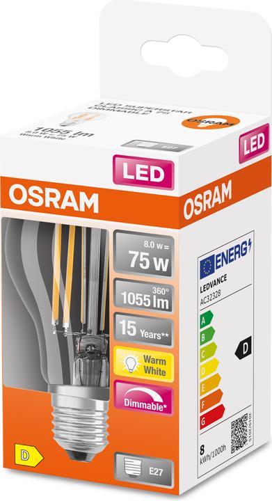 Produktbild Osram Led Retrofit Classic A (E27, 75 W, 1055 lm, 1 x, D)