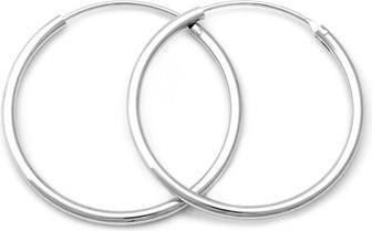 Immagine prodotto Beneto Eleganti orecchini rotondi in argento AGUC351 / N - Diametro: 4 cm
