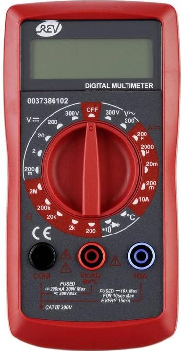 Immagine prodotto REV Multimetro Temp.sw/rt Multimetro portatile digitale CAT III (CAT III)