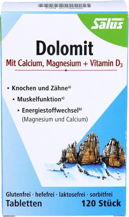 Produktbild Salus Dolomit Magnesium Calcium Vitamin D3 Tabl (120 Stück, Tabletten, 113 g)