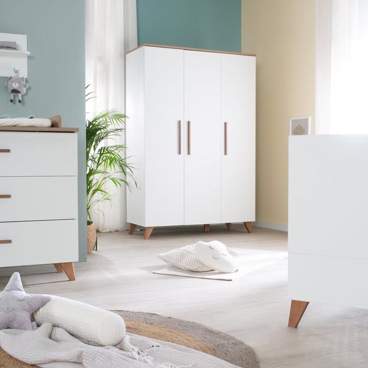 Produktbild Roba Kinderzimmerset Ole (Kinderkleiderschrank, Babybett, Wickelkommode)